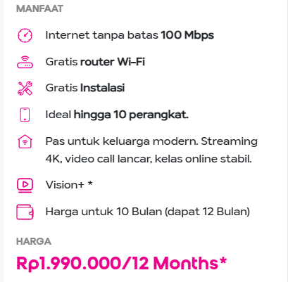 hifi Plus 100 Mbps 12 bulan