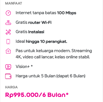 hifi Plus 100 Mbps 6 bulan