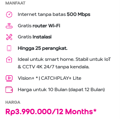 hifi Pro 500 Mbps 12 Bulan