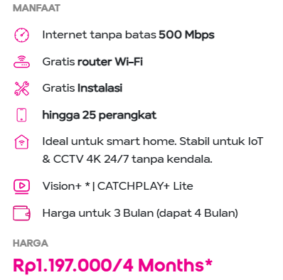 hifi Pro 500 Mbps 4 Bulan