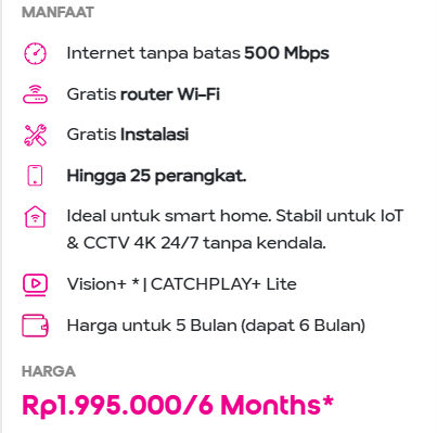 hifi Pro 500 Mbps 6 Bulan
